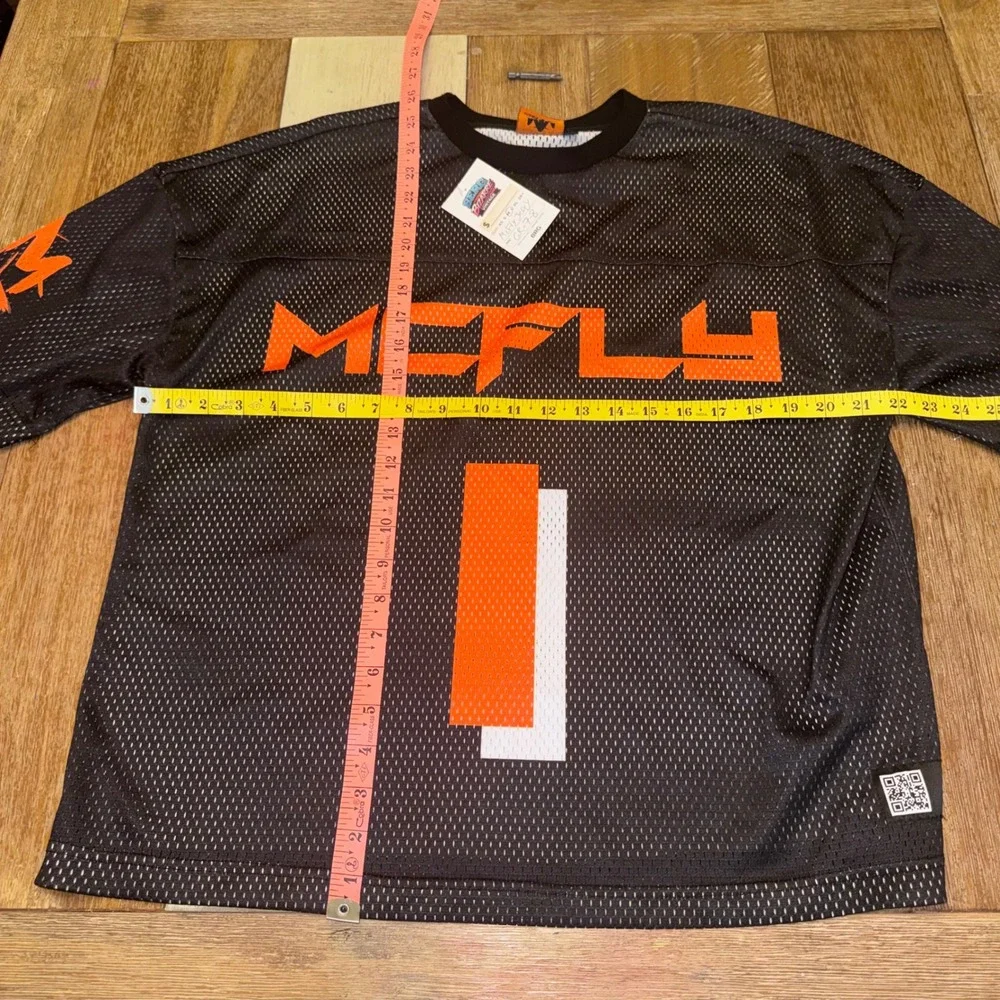 Signed by McFly Jersey Mens Medium Black New Mesh Graphic Streetwear Shirt